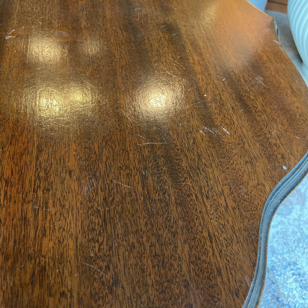 Claw Foot Dark Wood Folding Table