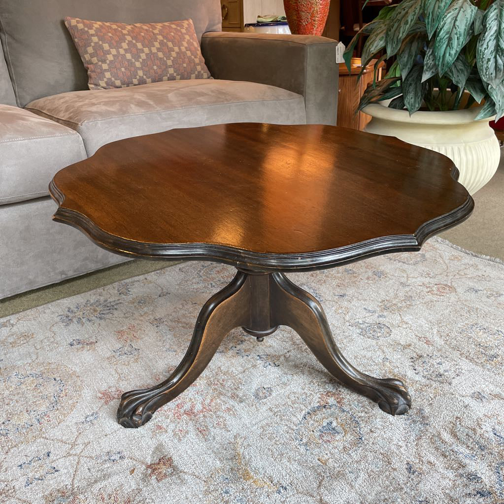 Claw Foot Dark Wood Folding Table