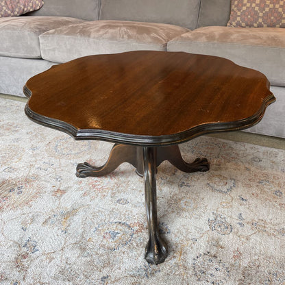 Claw Foot Dark Wood Folding Table