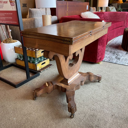 Dark Wood Flip Top Table