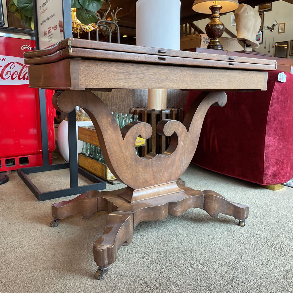 Dark Wood Flip Top Table