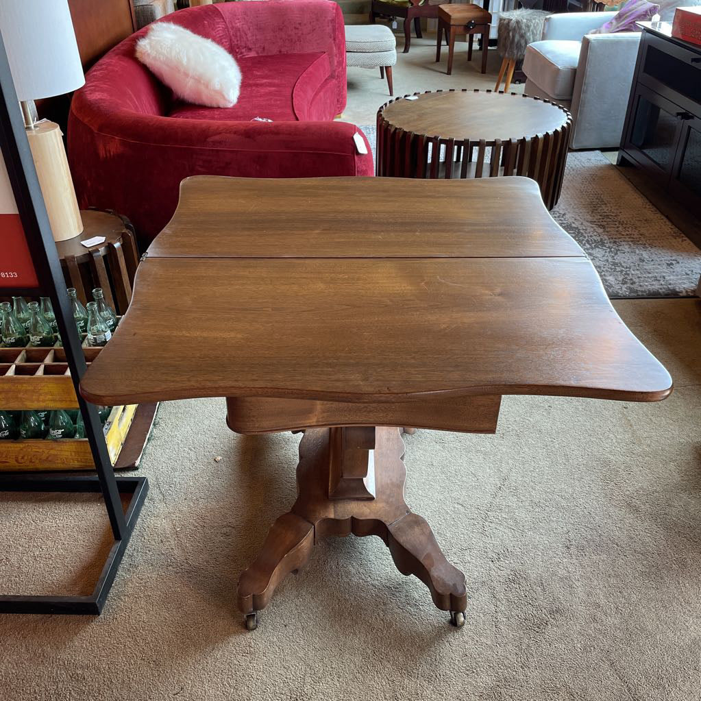 Dark Wood Flip Top Table