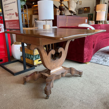 Dark Wood Flip Top Table