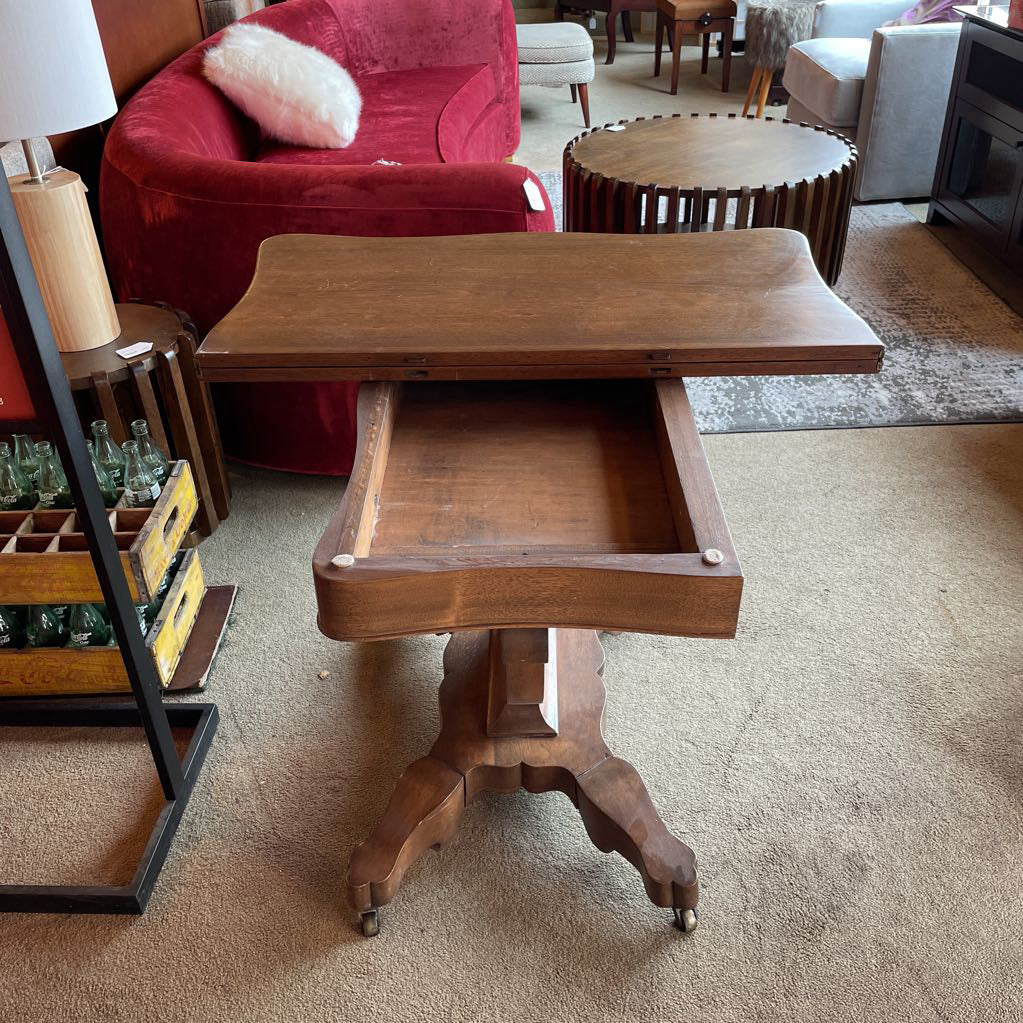 Dark Wood Flip Top Table