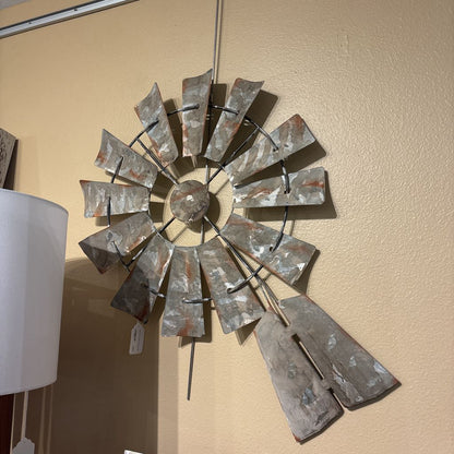 Galvanize Windmill Wall Decor