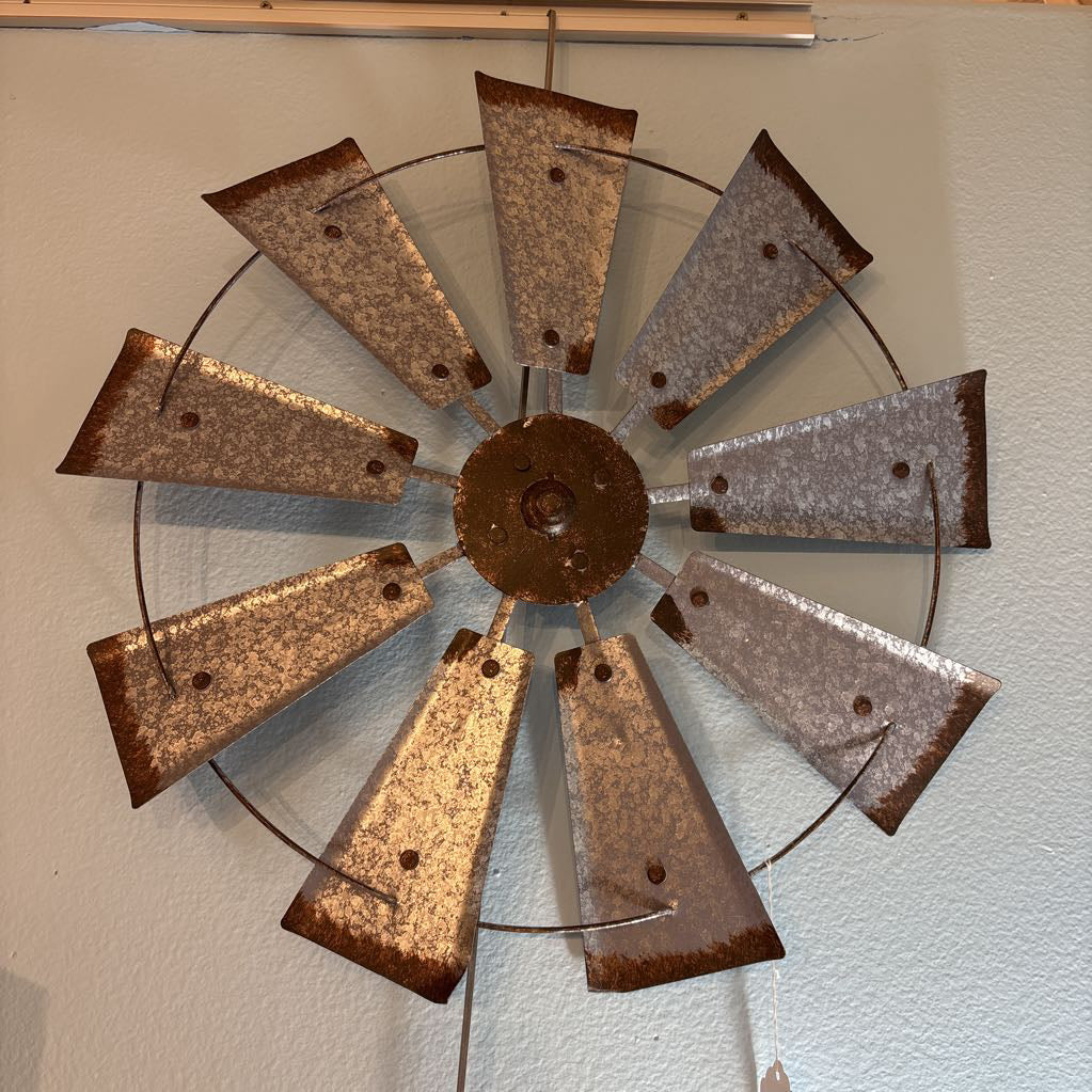 Galvanize Windmill Wall Decor