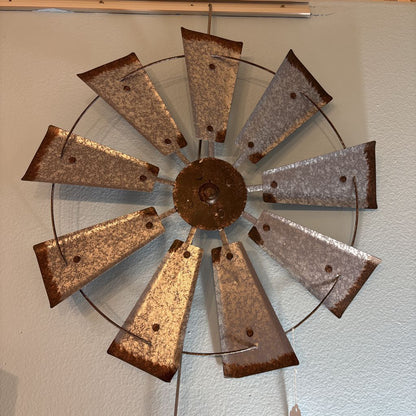 Galvanize Windmill Wall Decor