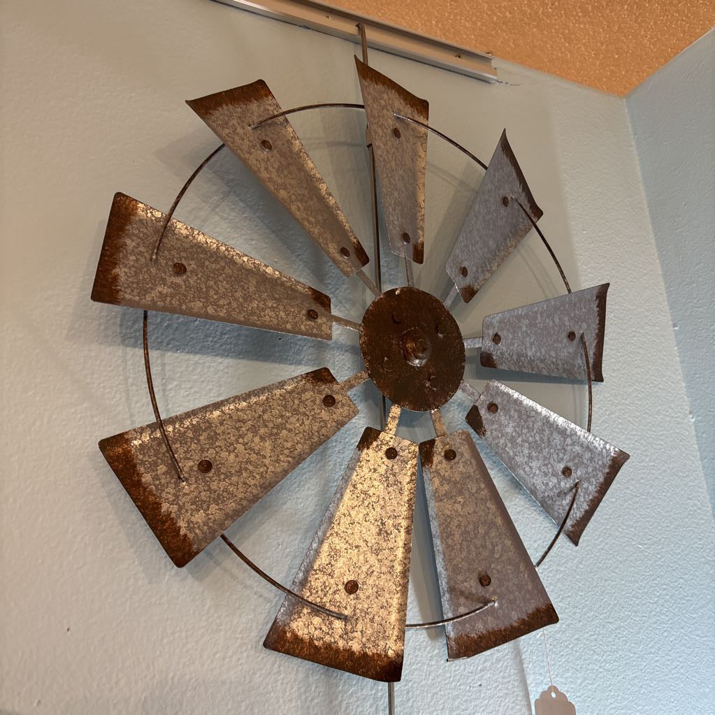 Galvanize Windmill Wall Decor