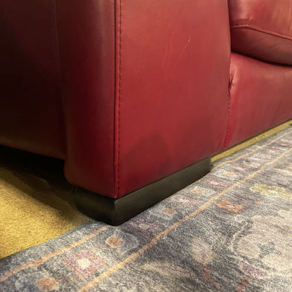 Natuzzi Red Leather Sofa - as is