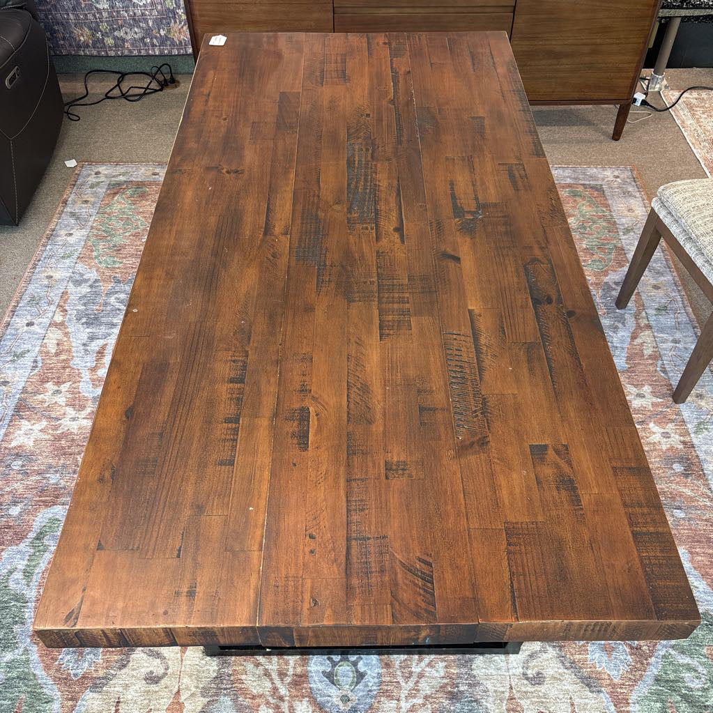 72" Rustic Mahogany Finish Dining Table (AS IS) C DINING TABLES
