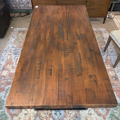 72" Rustic Mahogany Finish Dining Table (AS IS) C DINING TABLES