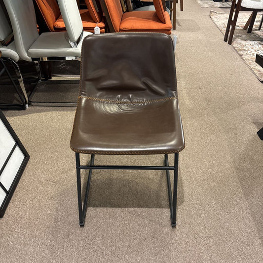 Brown Leather Dining Chair