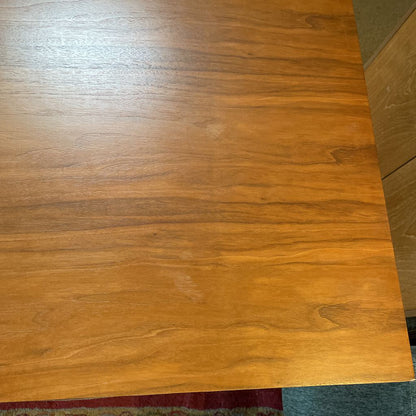 MCM Style Wood Wood Dining Table with X Base