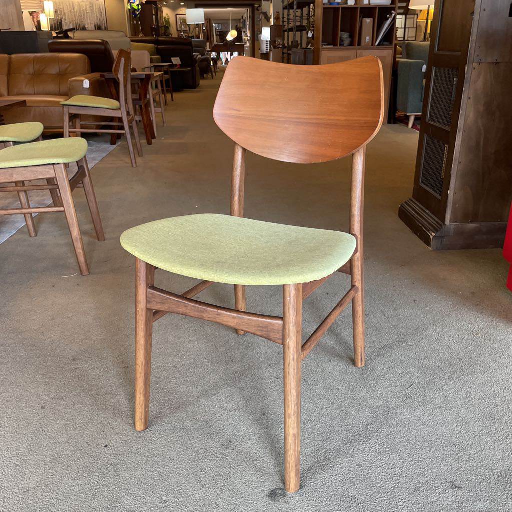 MCM Style Pea Green Dining Chair SET OF 6