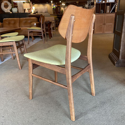 MCM Style Pea Green Dining Chair SET OF 6
