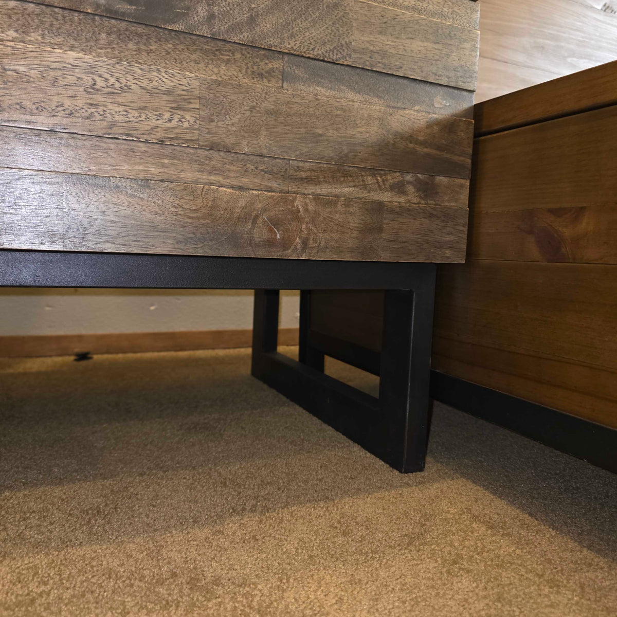 Pier 1 Grey Wood 2 Drawer Nightstand