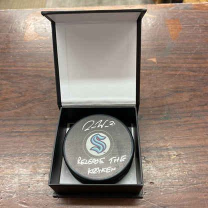 ALEX WENNBERG Signed KRAKEN Hockey Puck