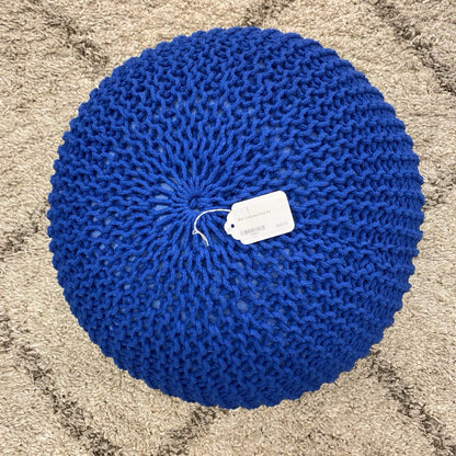 Blue Crocheted Pouf U OTTOMANS