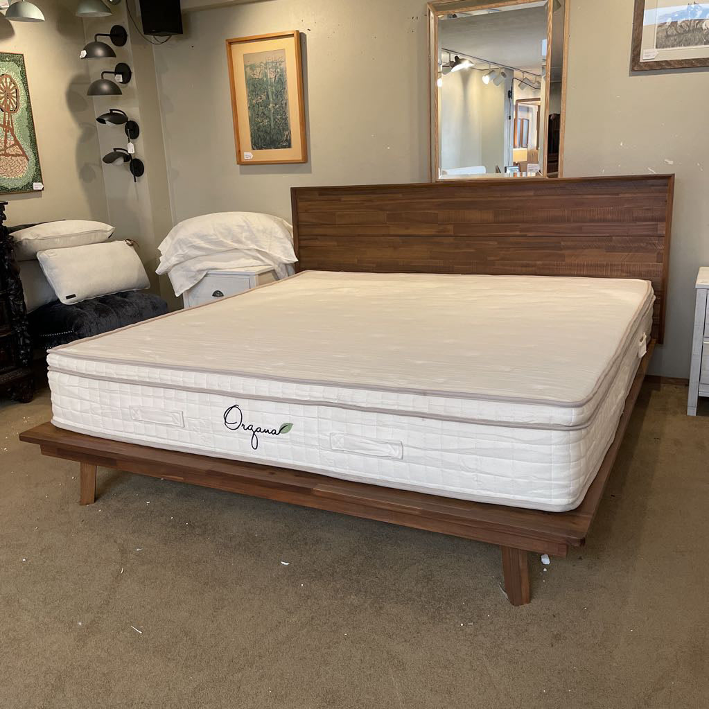 Brushed Pecan King Bed Frame C BED FRAMES