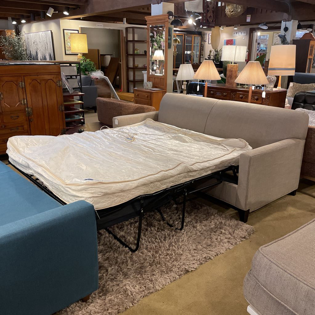 Beige Fabric Sleeper Sofa w/ Inflatable Mattress U SLEEPERS