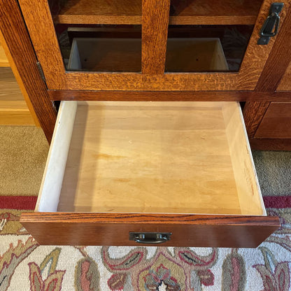 Oak Folding Door TV Cabinet