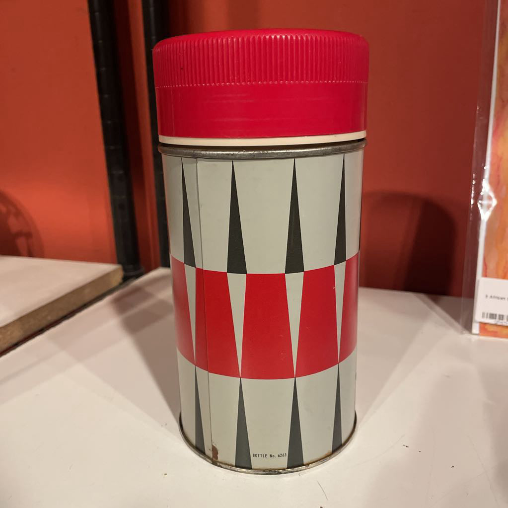 Ecru & Red Vintage Thermos UNIQUE FINDS