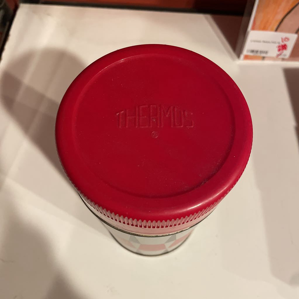 Ecru & Red Vintage Thermos UNIQUE FINDS