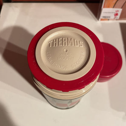 Ecru & Red Vintage Thermos UNIQUE FINDS