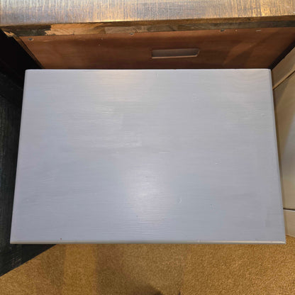 4 Drawer Narrow Grey Nightstand
