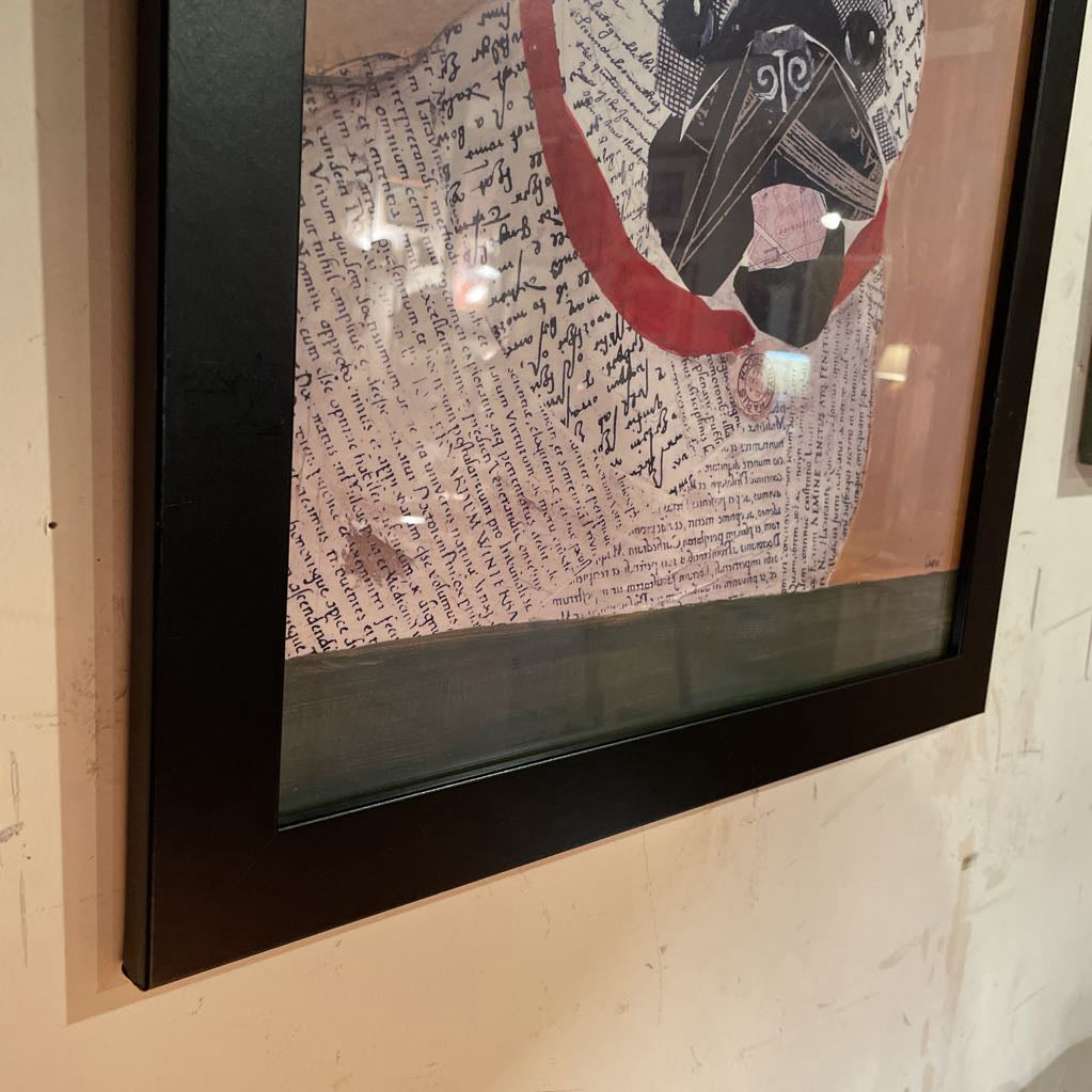 Letters and Clippings Doggy Portrait Art ART