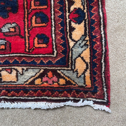 3.9x9.7 Hamedan Hand Knotted Rug