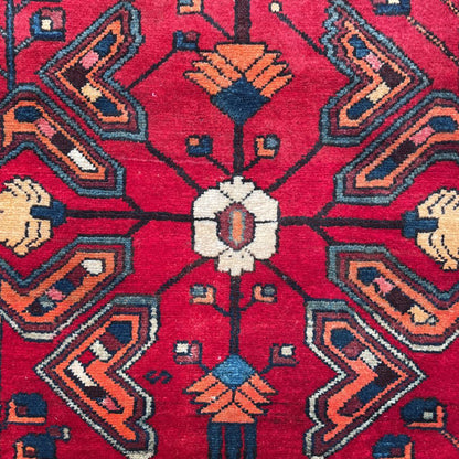 3.9x9.7 Hamedan Hand Knotted Rug