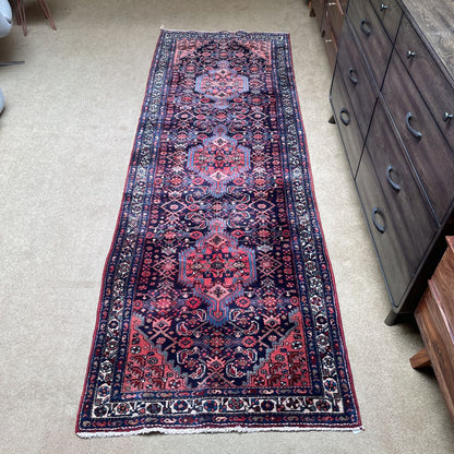 3.6 x 10.2 Hamedan Hand Knotted Rug