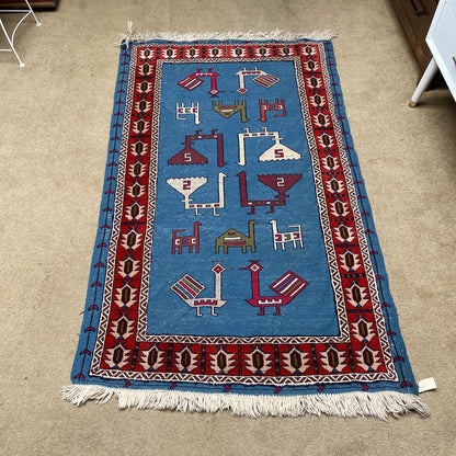 4.1 x 6.8 Shiran Kilim Combination Hand Knotted Rug