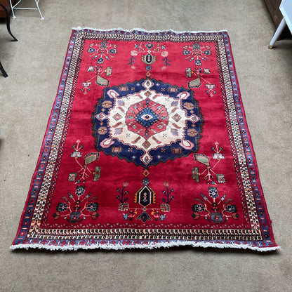 4.9 x 6.7 Sirjan Hand Knotted Rug