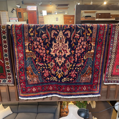 1970s 5x10 Mahal Vase Hand Knotted Wool Rug RUGS
