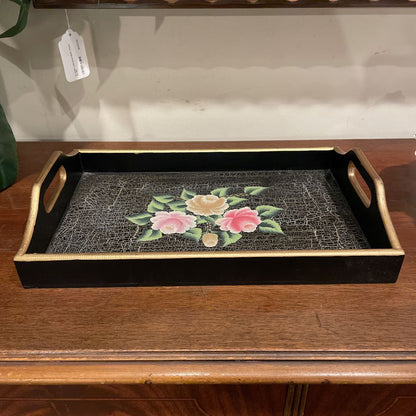 3 Roses Tray with Handles