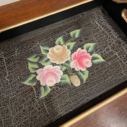 3 Roses Tray with Handles