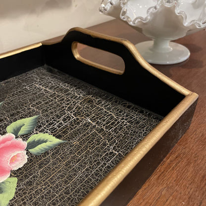 3 Roses Tray with Handles