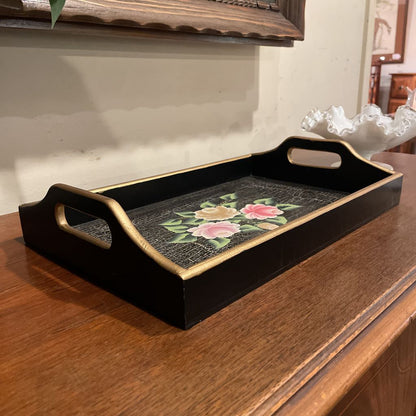 3 Roses Tray with Handles