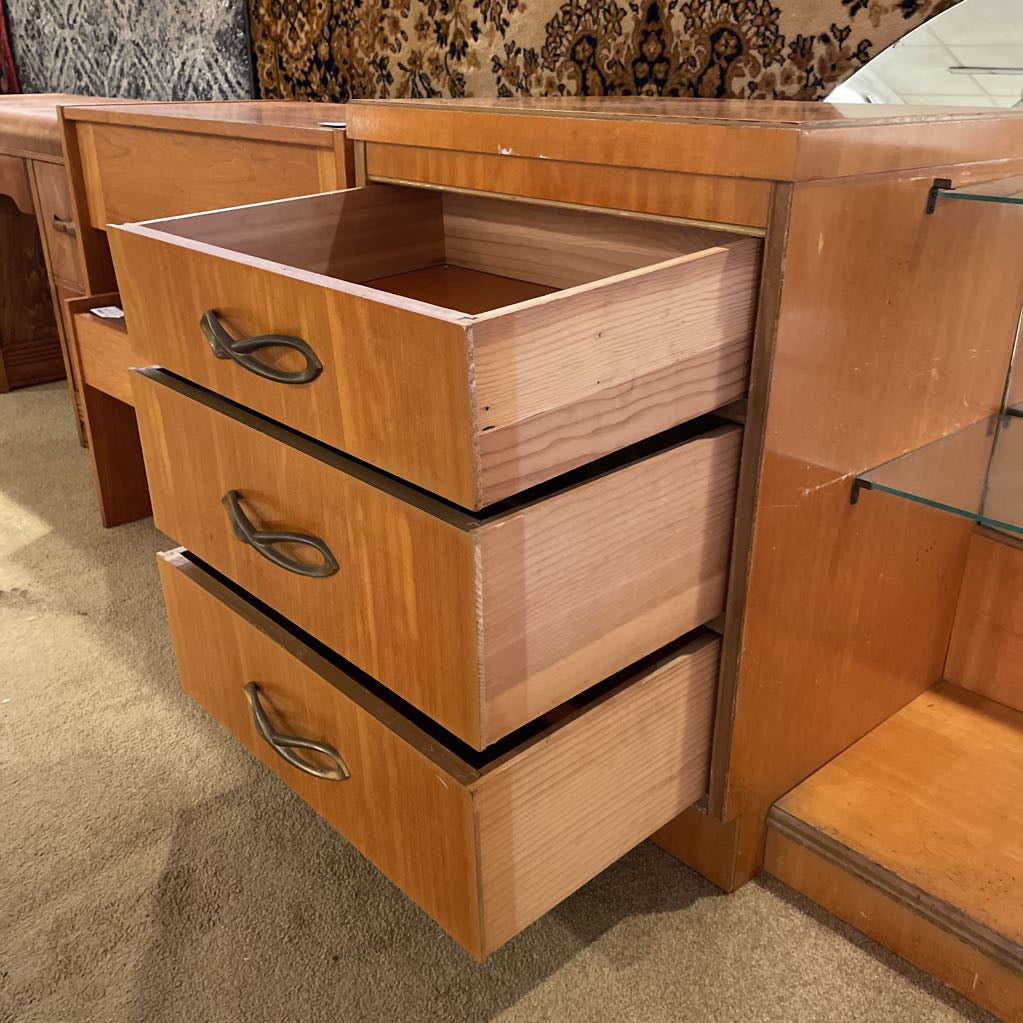 MC Vanity w 3 Drawers & Circle Mirror C VANITIES