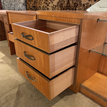MC Vanity w 3 Drawers & Circle Mirror C VANITIES