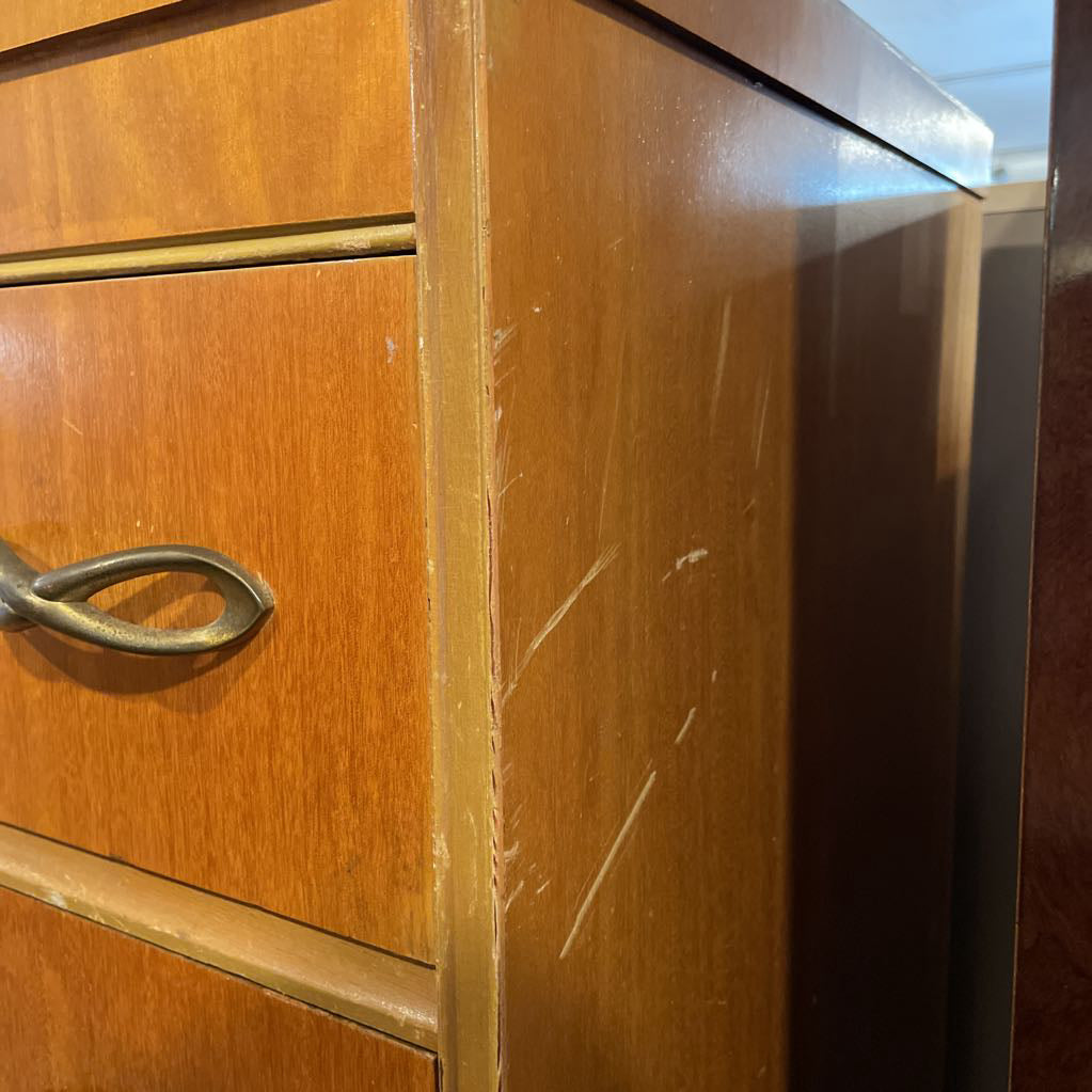 MC 5 Drawer Highboy w Brass Pulls