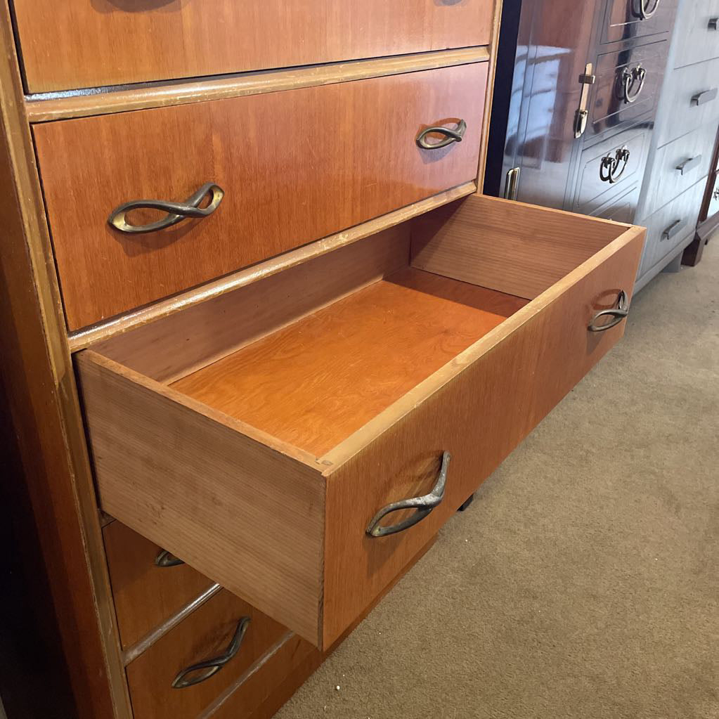 MC 5 Drawer Highboy w Brass Pulls