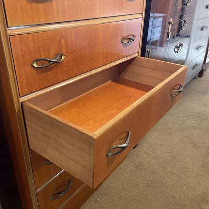 MC 5 Drawer Highboy w Brass Pulls