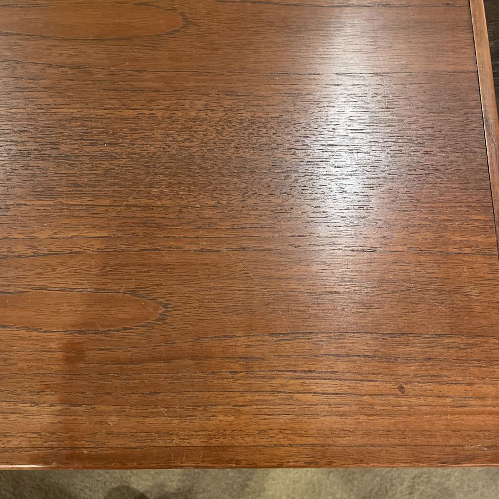 MCM Floating Top Teak Desk w Open Back Bookshelf C DESKS