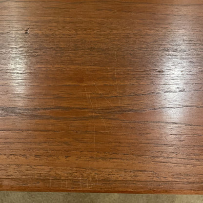 MCM Floating Top Teak Desk w Open Back Bookshelf C DESKS