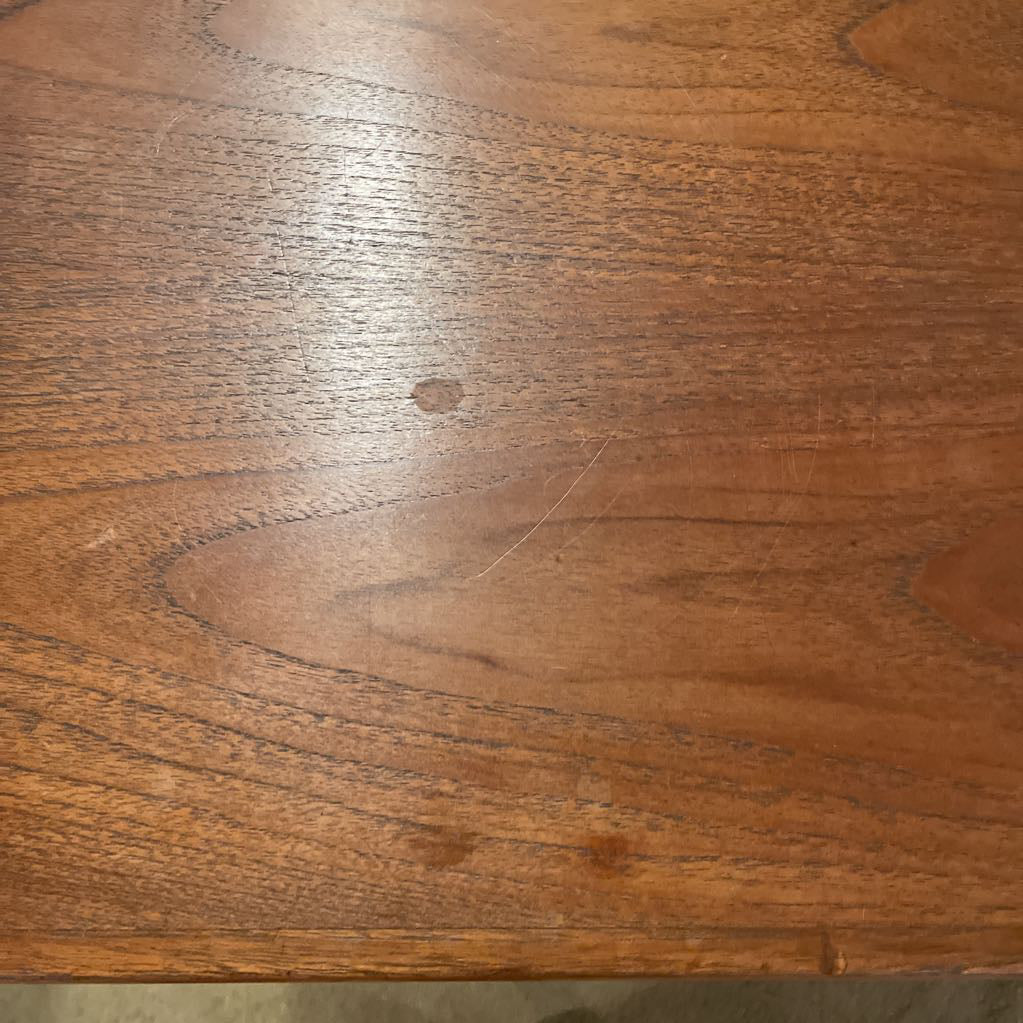 MCM Floating Top Teak Desk w Open Back Bookshelf C DESKS