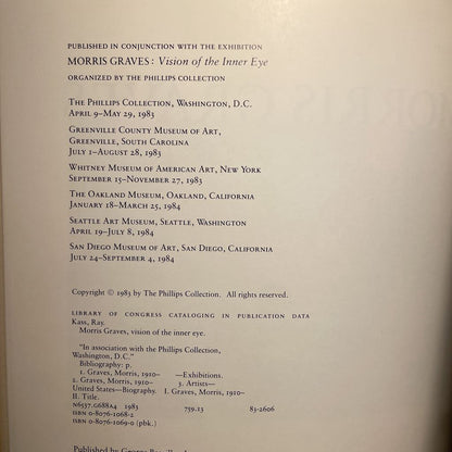 Morris Graves Art Book