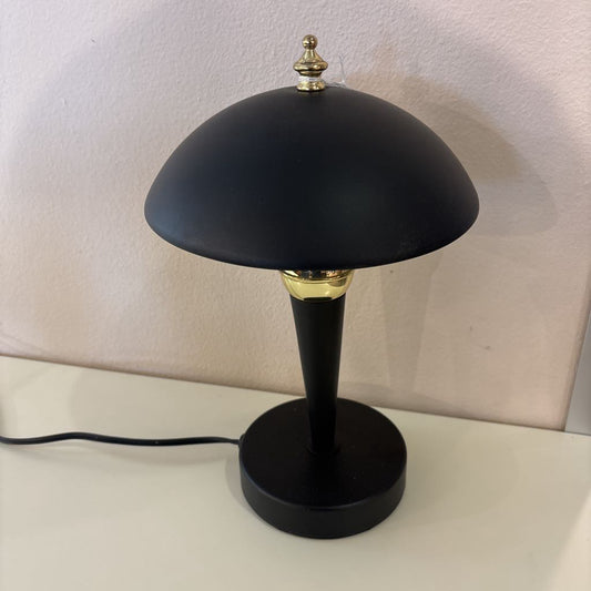 Black & Brass Dome Table Lamp LAMPS